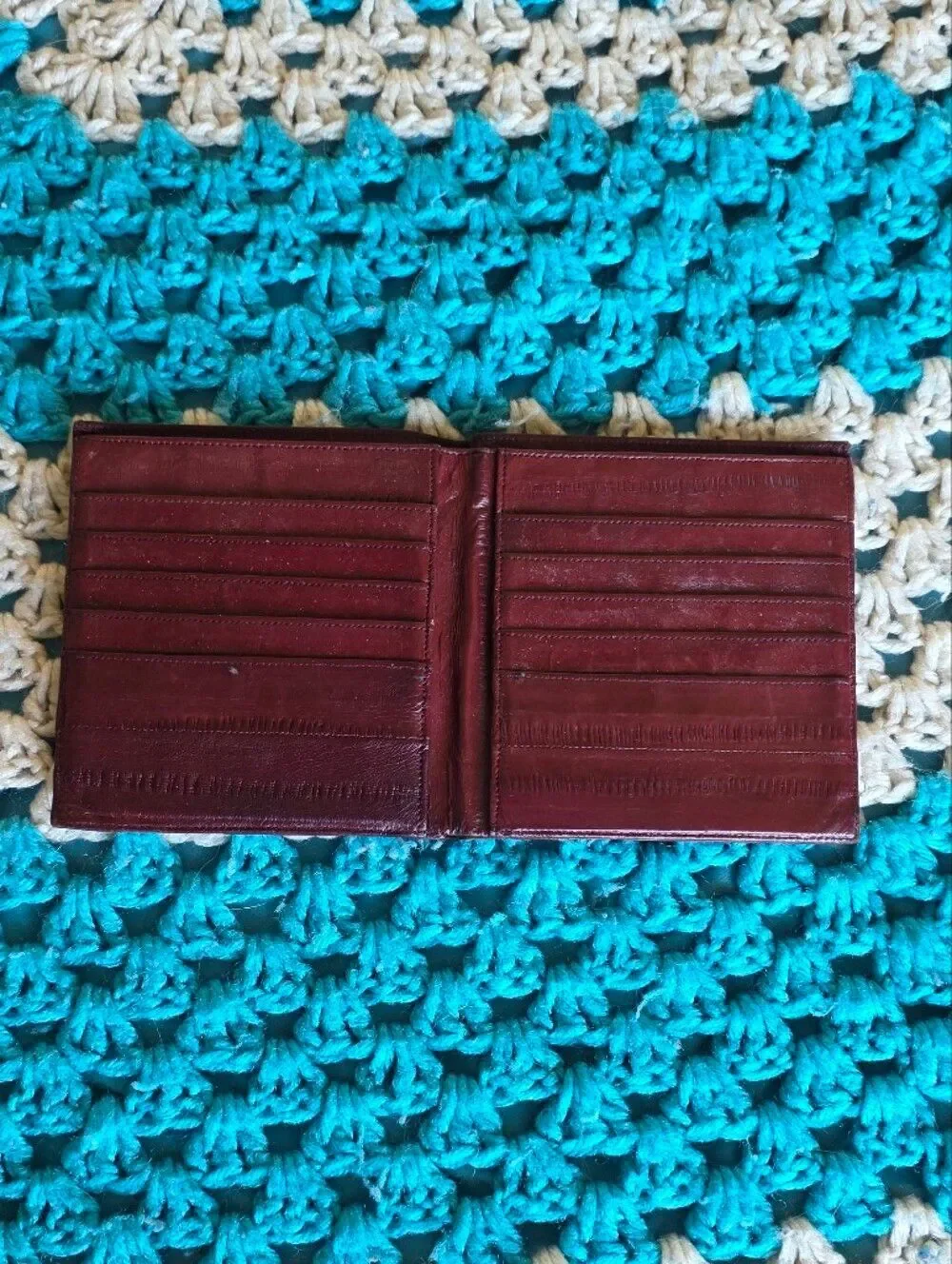 Mens Brown Leather Bi Fold Wallet Never Used